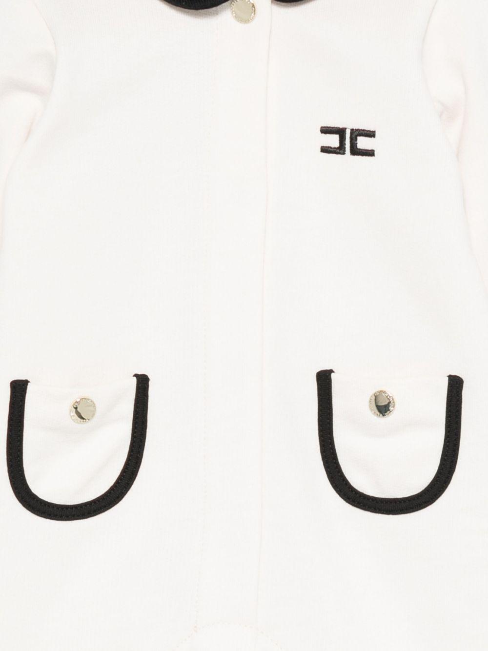 Tutina bianca per neonata ENTU1430FF002 D759 Elisabetta Franchi Kids 