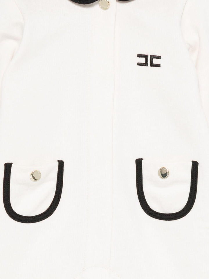 Tutina bianca per neonata ENTU1430FF002 D759 Elisabetta Franchi Kids 