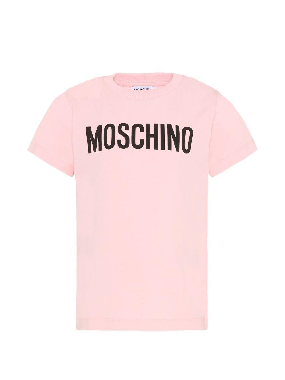 T-shirt rosa per bambina HUM05ULBA10 50209 Moschino Kids 