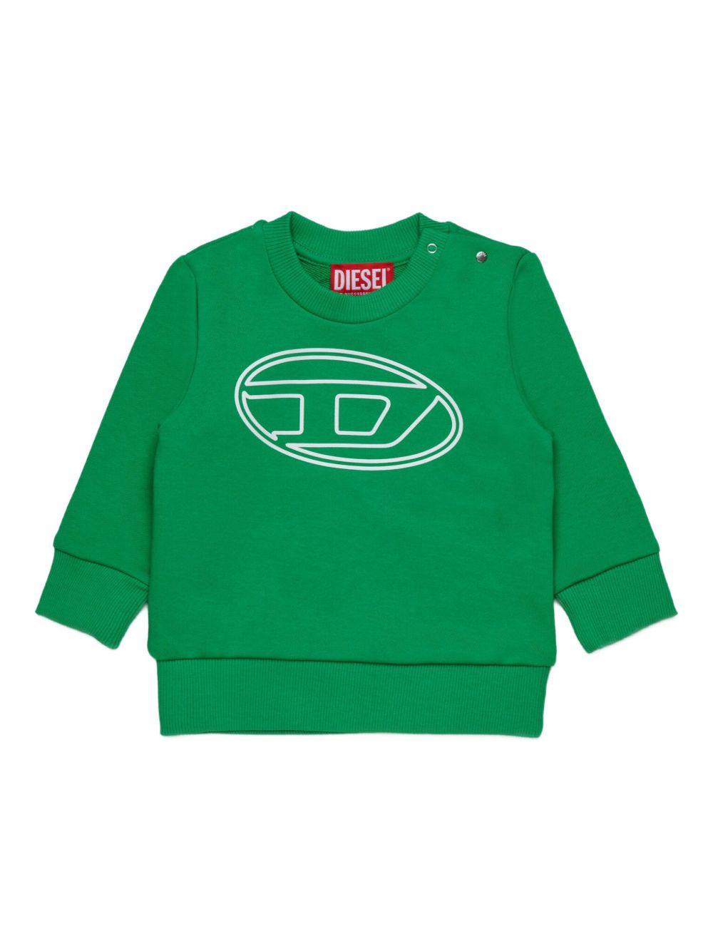 Felpa verde brillante per neonato K00702KYAVF K560 Diesel Kids 