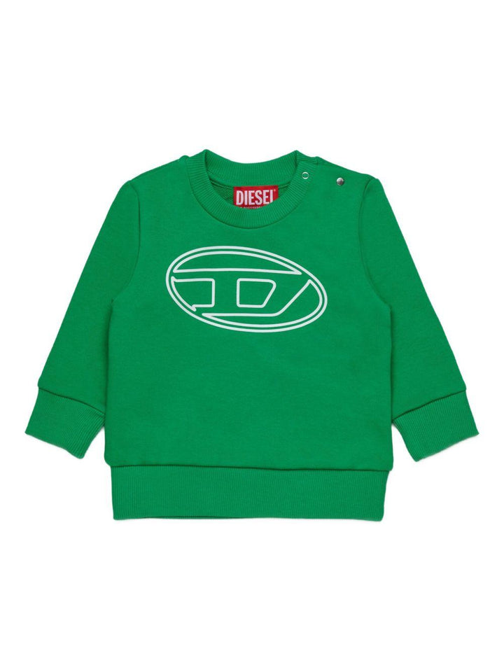 Felpa verde brillante per neonato K00702KYAVF K560 Diesel Kids 