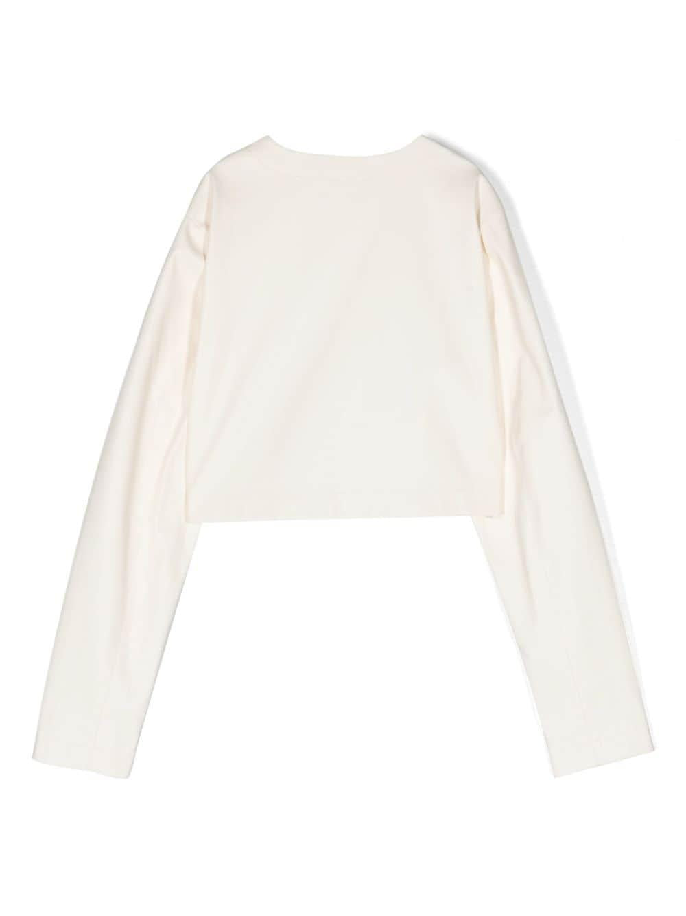Giacca bianca per bambina in ecopelle GA4080E0392 10602 Liu Jo 