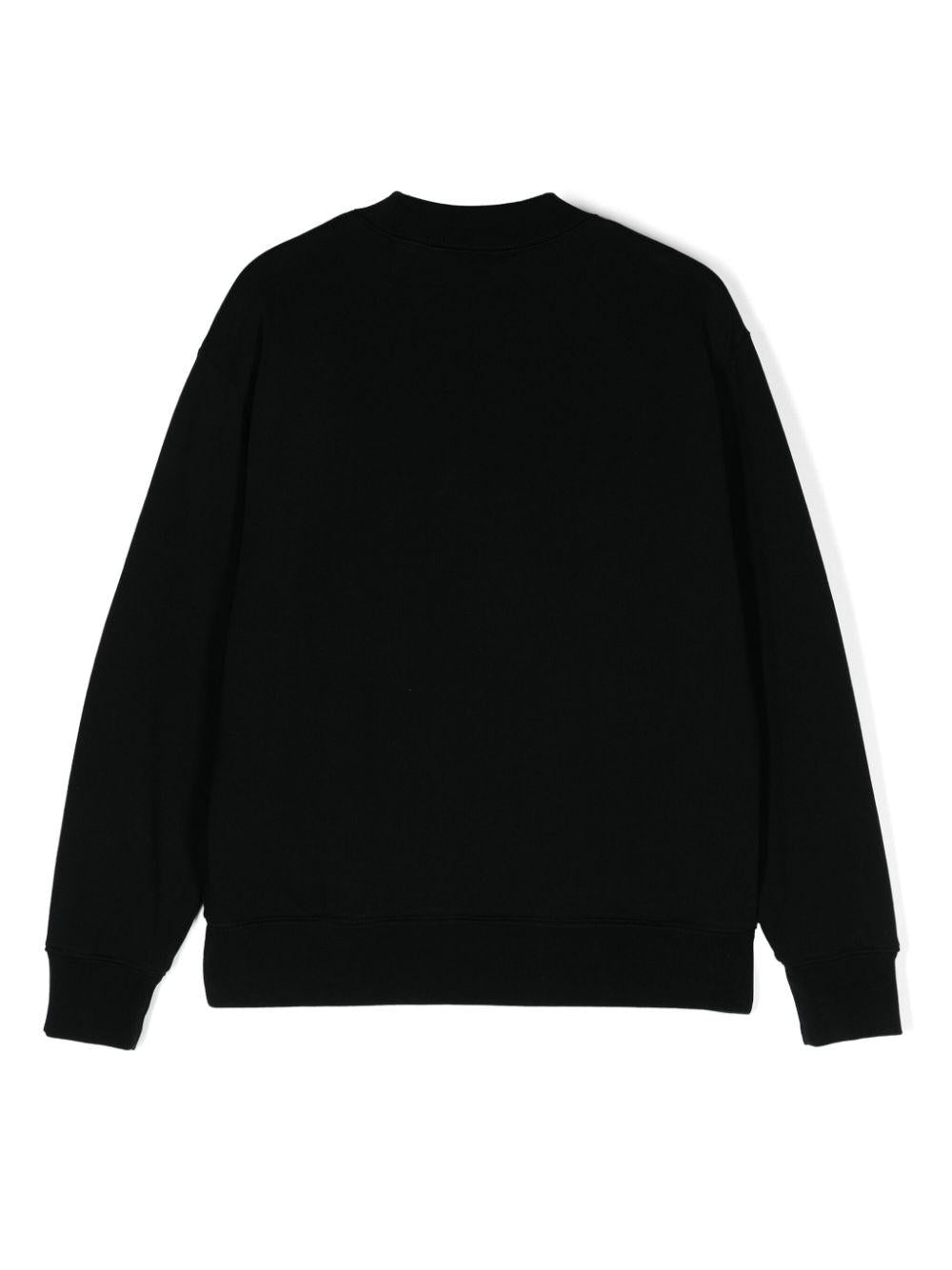 Black cotton sweatshirt for boys