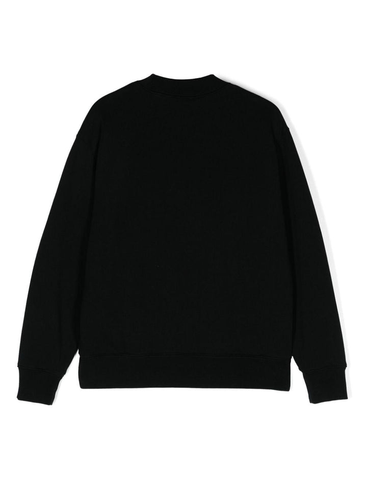 Black cotton sweatshirt for boys