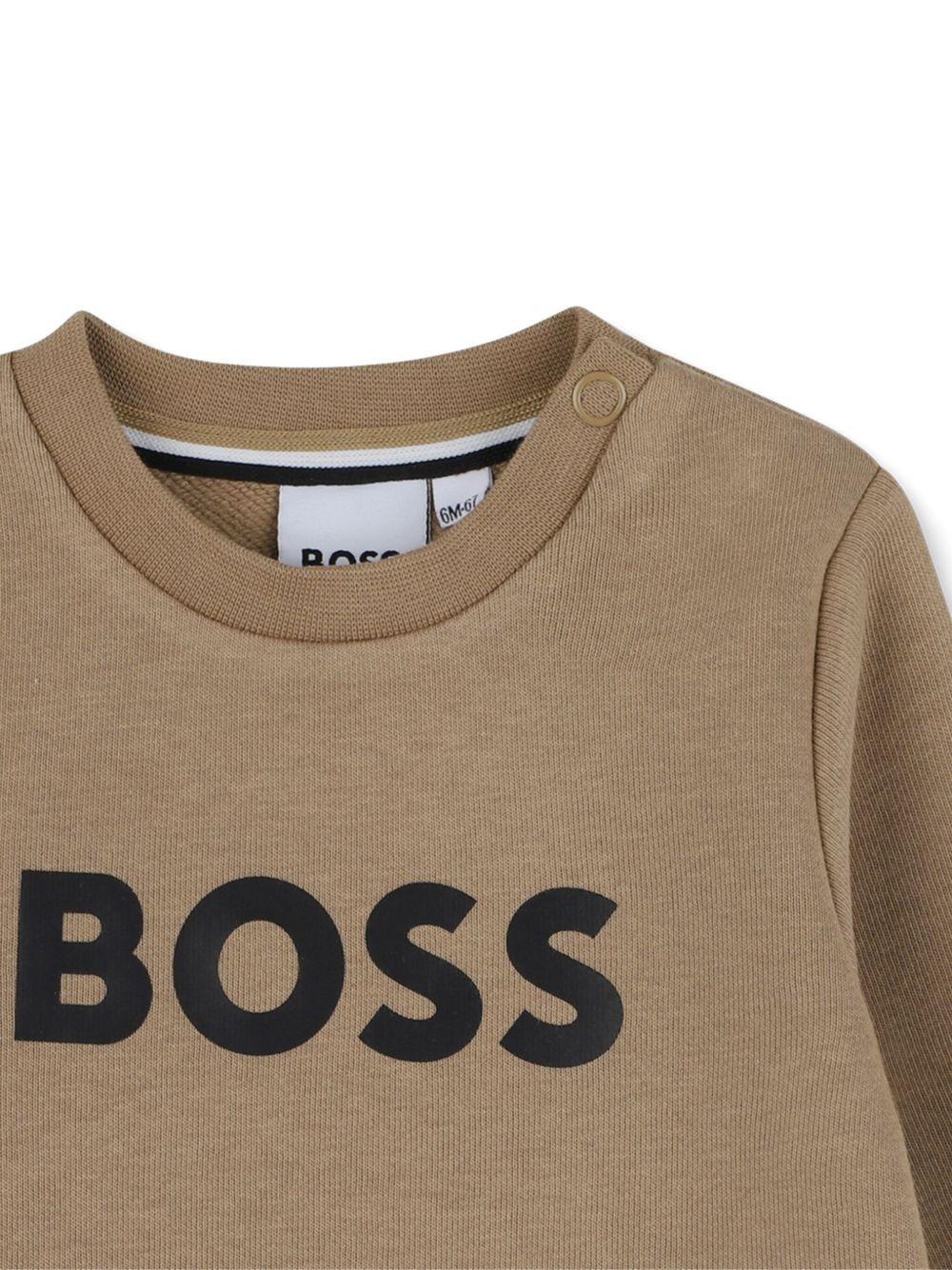 Felpa marrone per neonato J52458 269 Boss Kids 