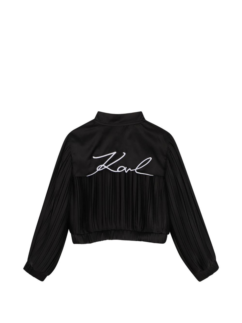 Bomber nero per bambina Z31131 09B Karl Lagerfeld Kids 