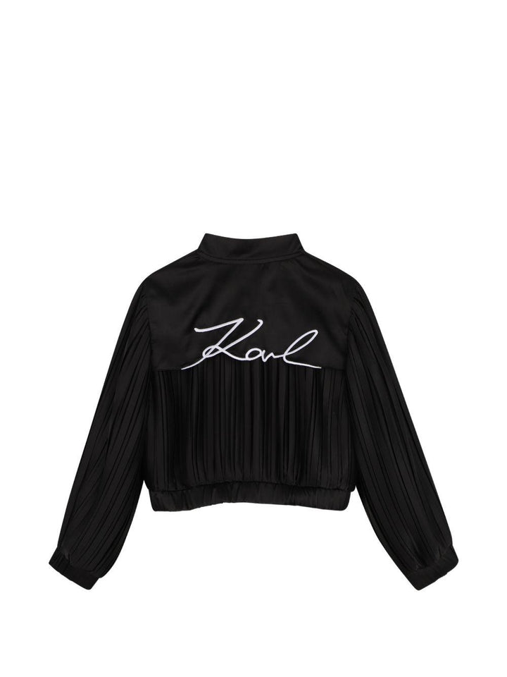 Bomber nero per bambina Z31131 09B Karl Lagerfeld Kids 