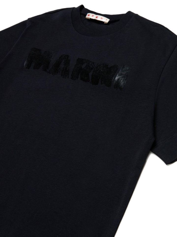 T-shirt nera per bambino M01901M00Z1 0M900 Marni Kids 