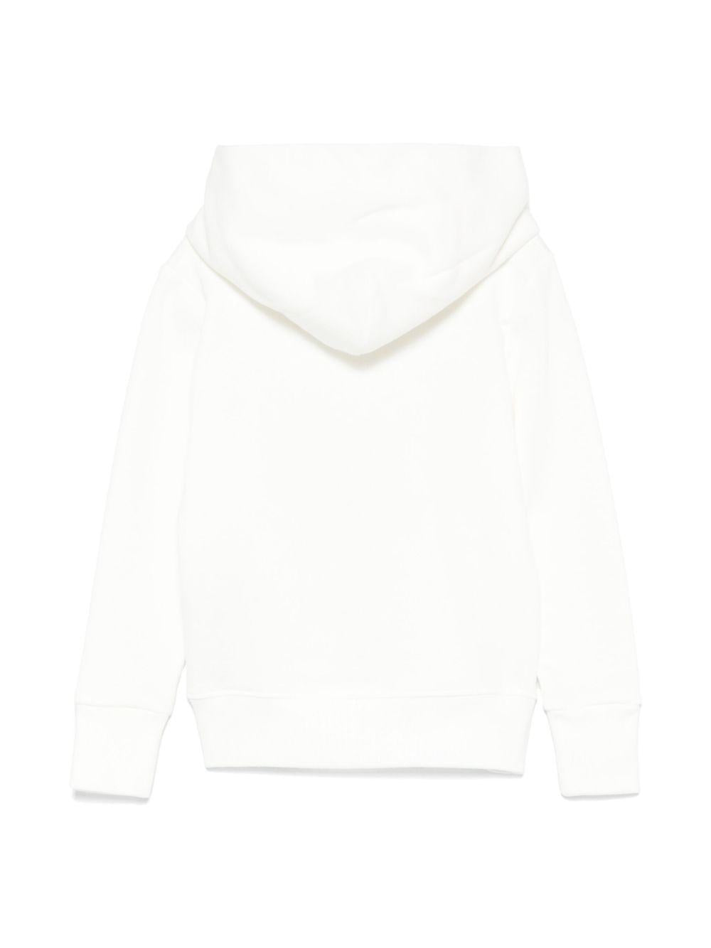 White sweatshirt for boys with logo
