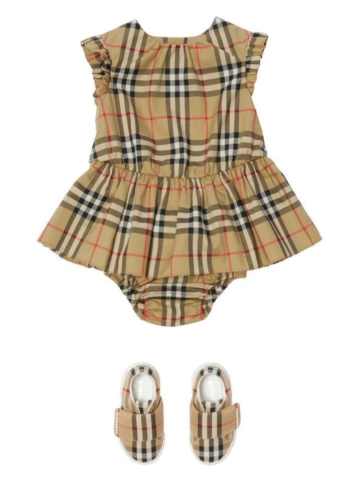 Abito beige per neonata 8078135 A7028 Burberry Kids 
