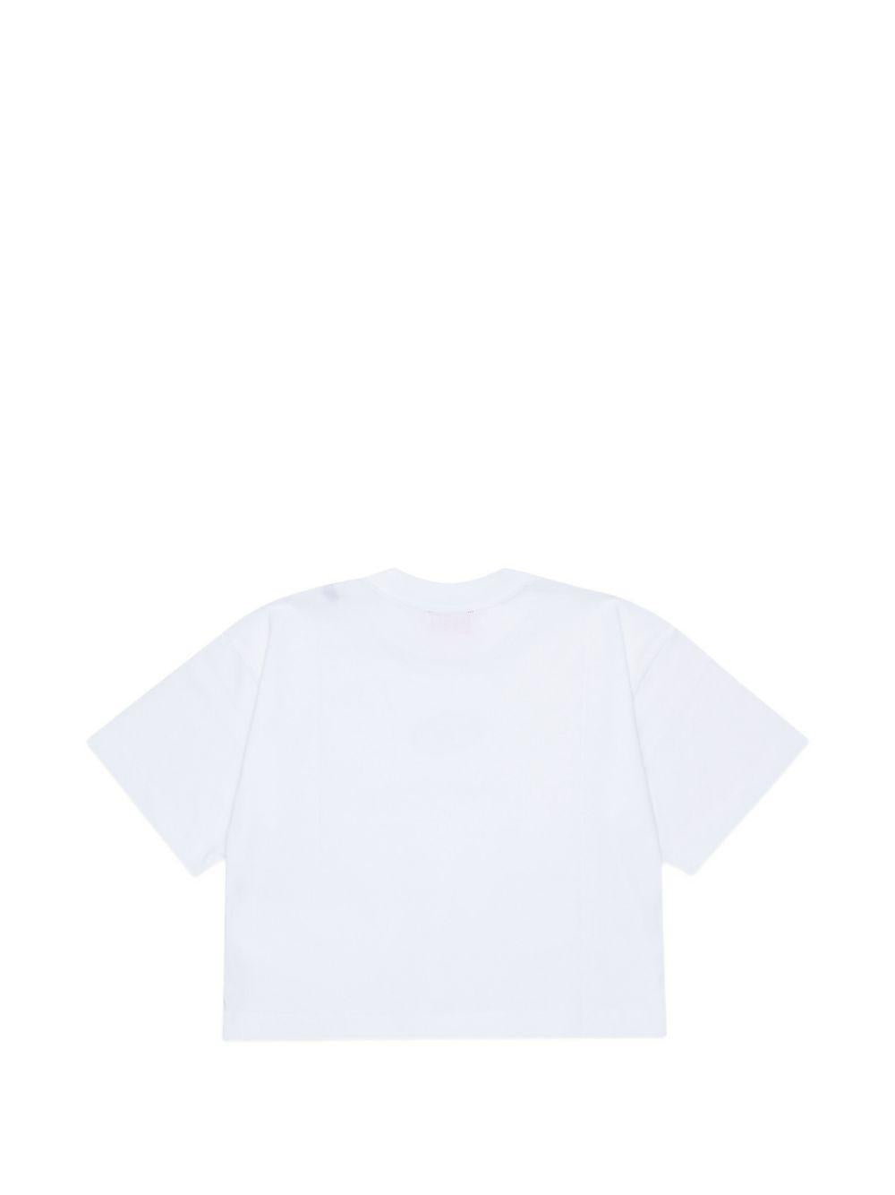 T-shirt bianco per bambina J0291800YI9 K100 Diesel Kids 
