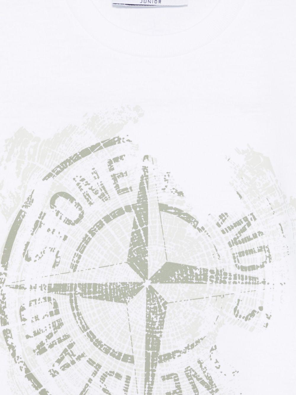 T-shirt bianco per bambino con logo