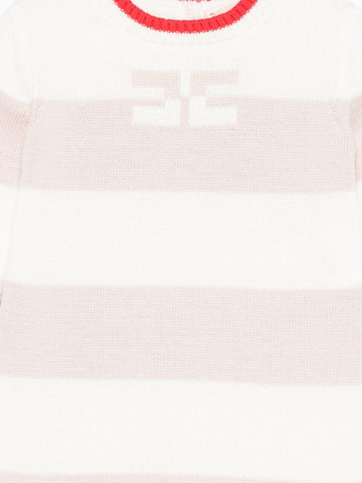 Tutina bianca/rossa/beige per neonata ENTU149CFL001 D875 Elisabetta Franchi Kids 