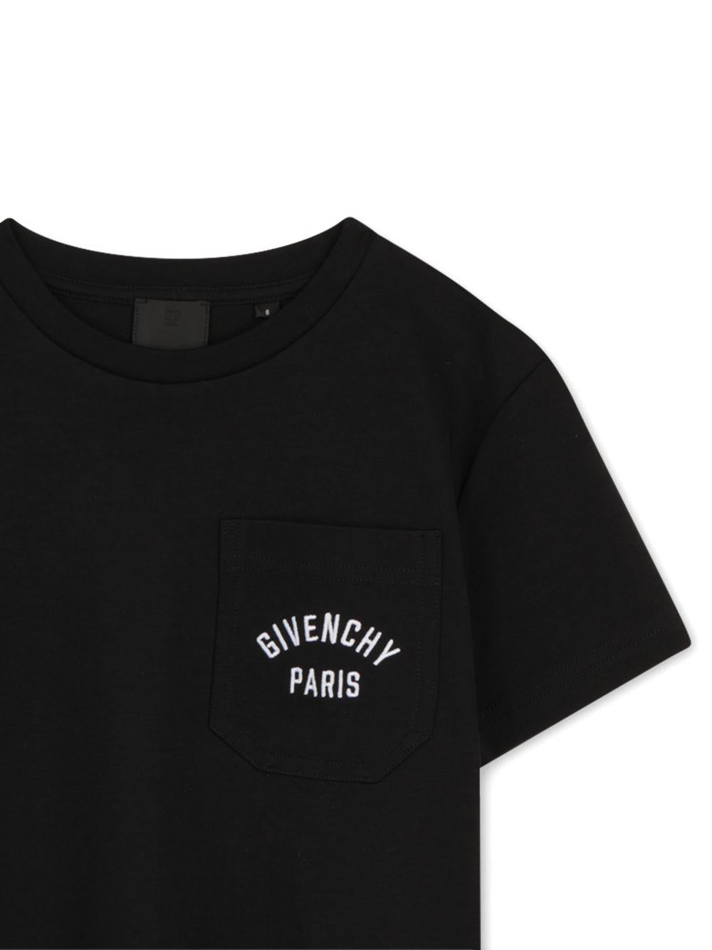 T-shirt nera per bambino H31122 09B Givenchy Kids 