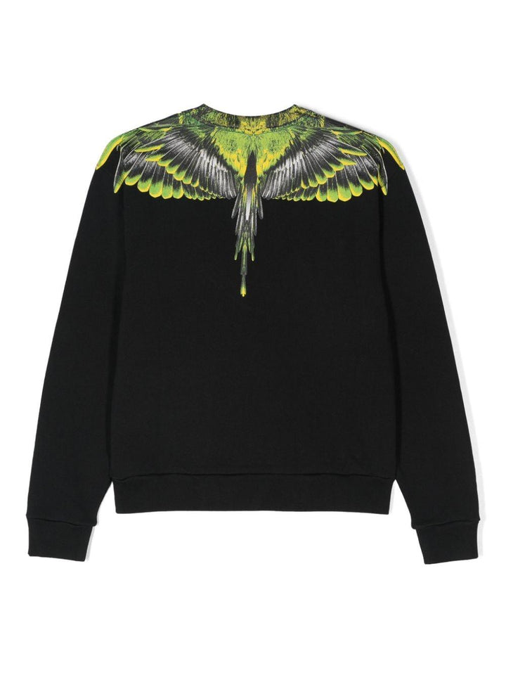 Black cotton sweatshirt for boys