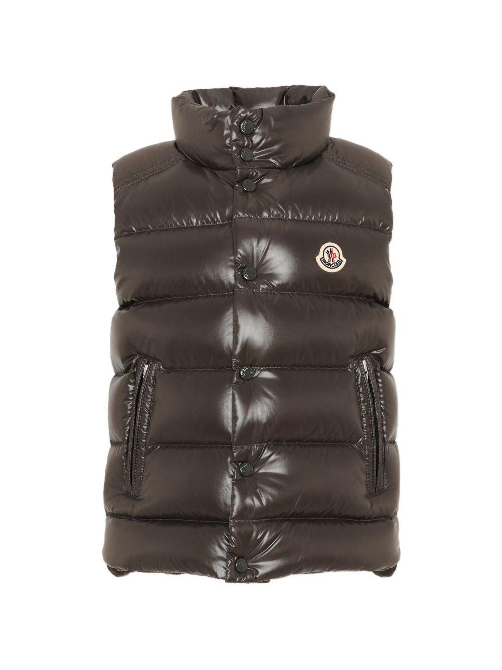 Gilet grigio lucido per bambino 9541A1262068950 918 Moncler Kids 