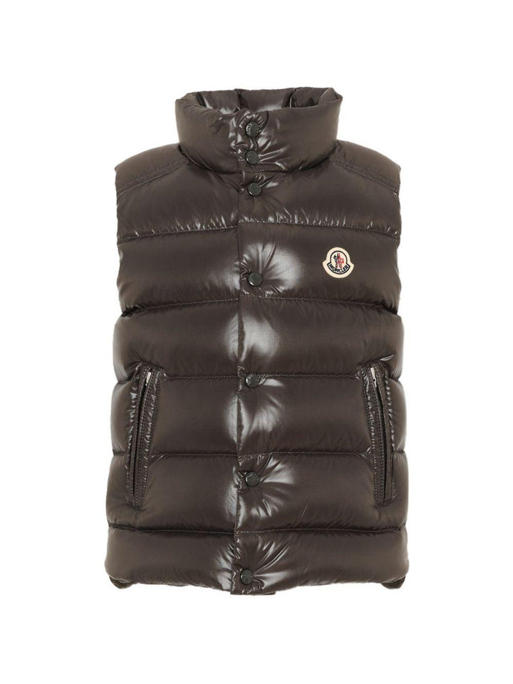 Gilet grigio lucido per bambino 9541A1262068950 918 Moncler Kids 