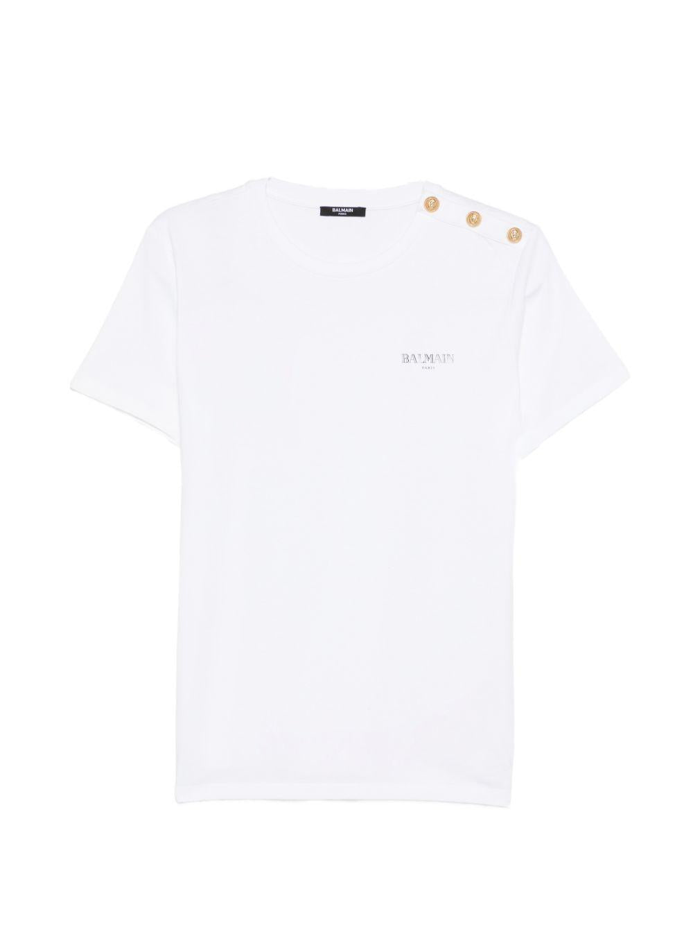 T-shirt bianca per bambino BY8Q21Z3672 100NE Balmain Kids 
