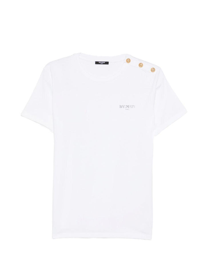 T-shirt bianca per bambino BY8Q21Z3672 100NE Balmain Kids 