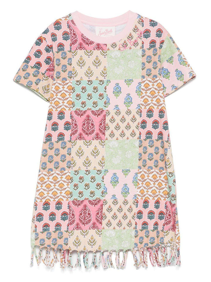 Abito rosa/multicolor per bambina