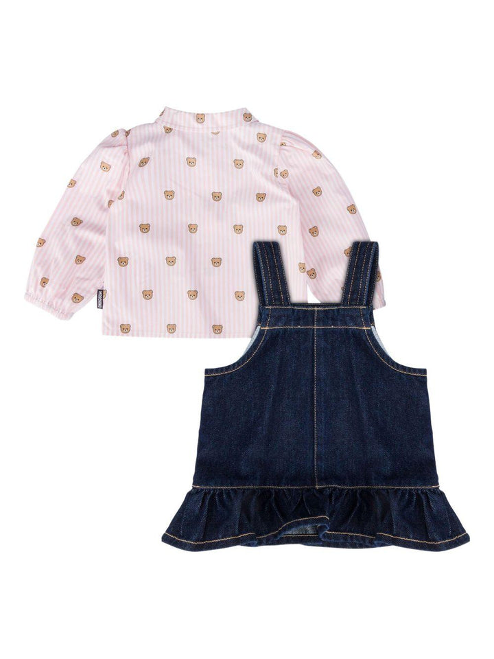 Completo blu/rosa per neonata MDK036L0E34 40109 Moschino Kids 