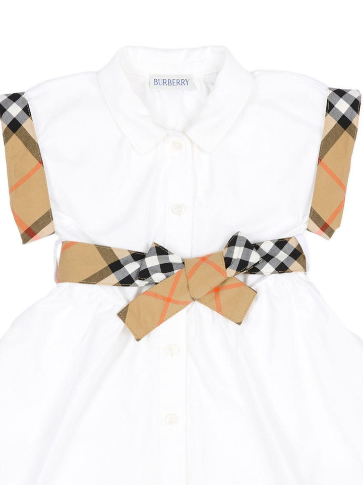 Abito bianco per neonata 8121228 A1464 Burberry Kids 