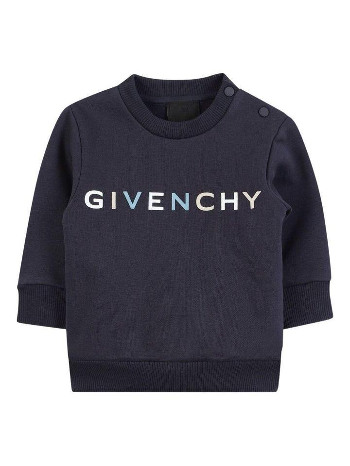 Felpa blu navy per neonato H30884 853 Givenchy Kids 