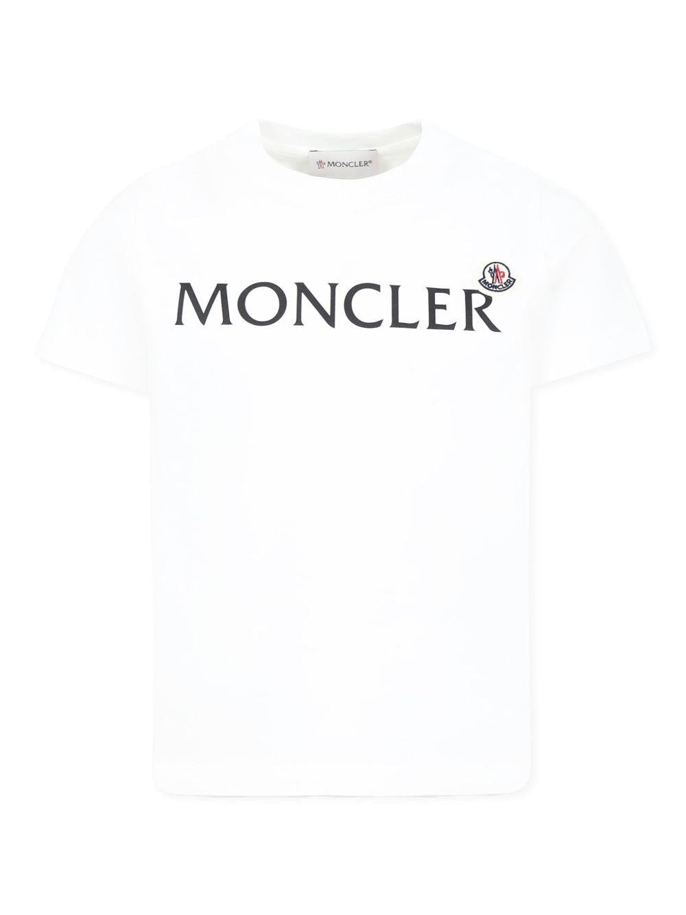 T-shirt bianco per bambino 9548C0001089AFV 034 Moncler Kids 