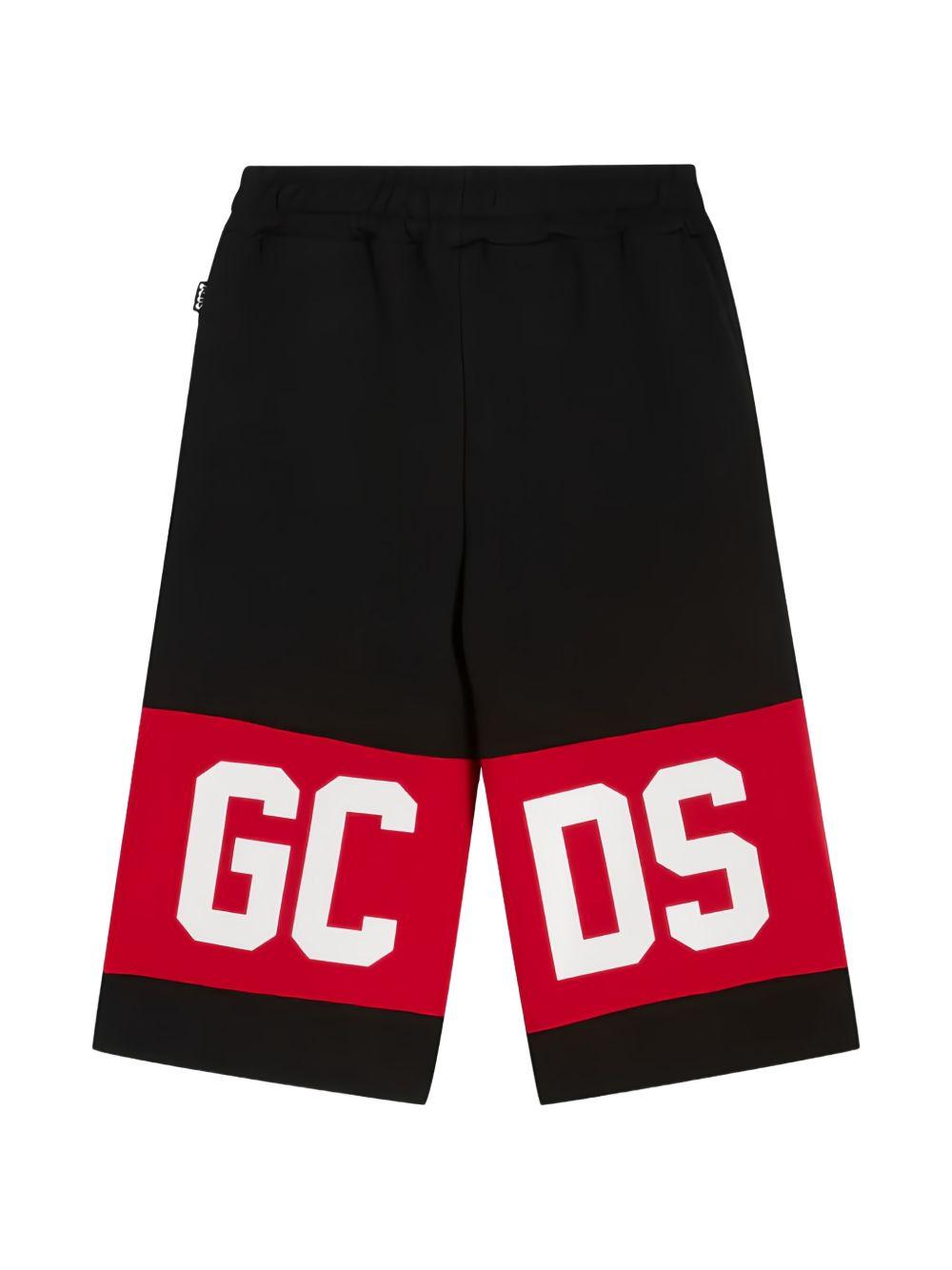 Bermuda nera/rossa per bambino Z0UJQL589F004 999R Gcds Kids 