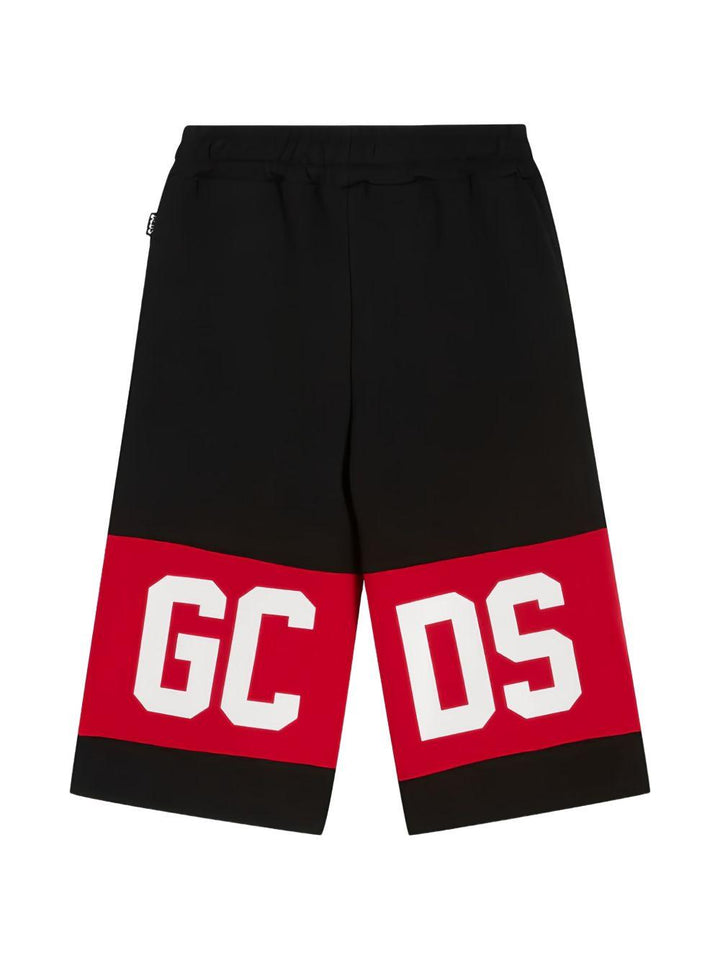 Bermuda nera/rossa per bambino Z0UJQL589F004 999R Gcds Kids 