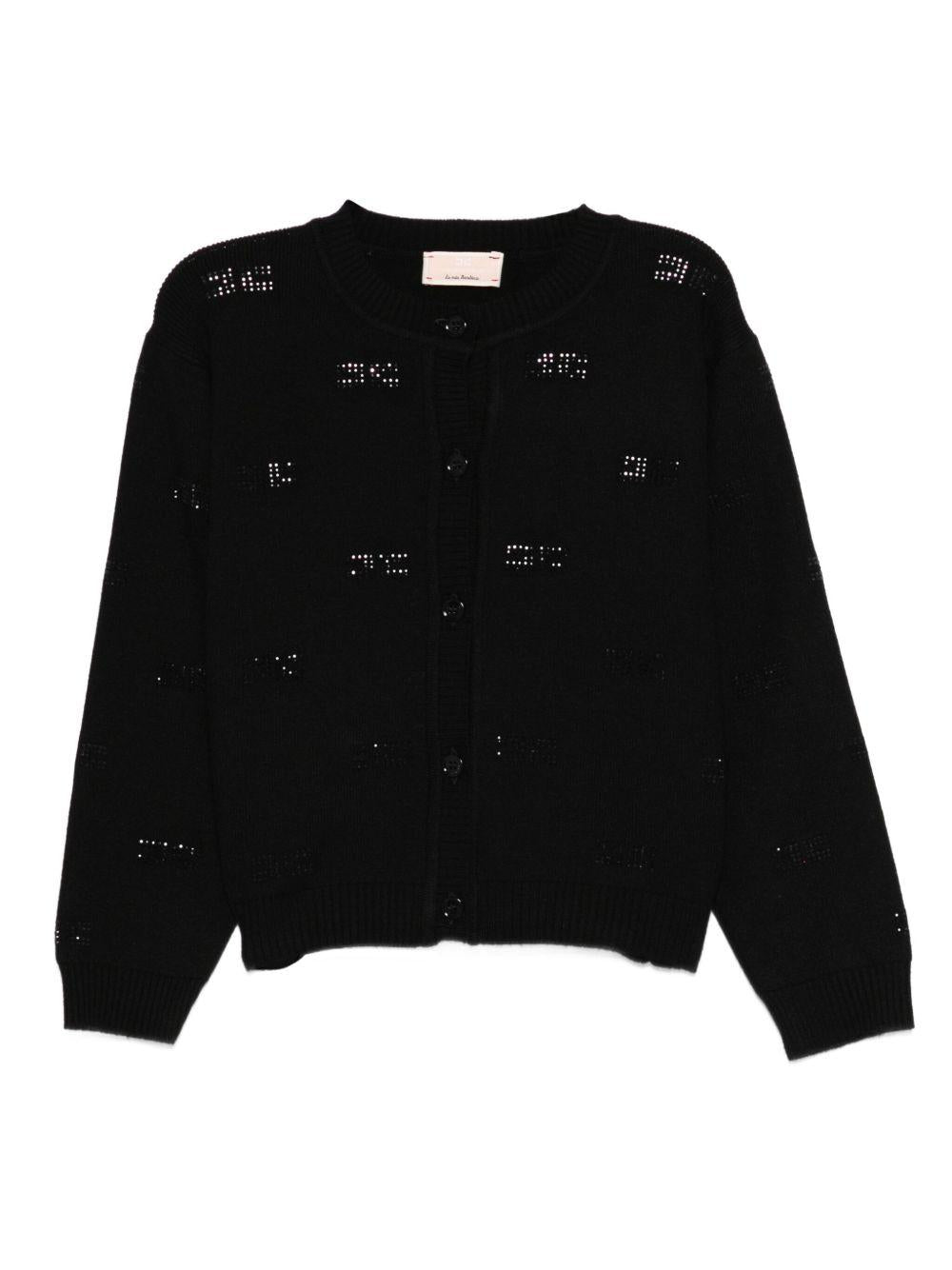 Maglione nero per neonata EGMA041CFL060 N000 Elisabetta Franchi Kids 