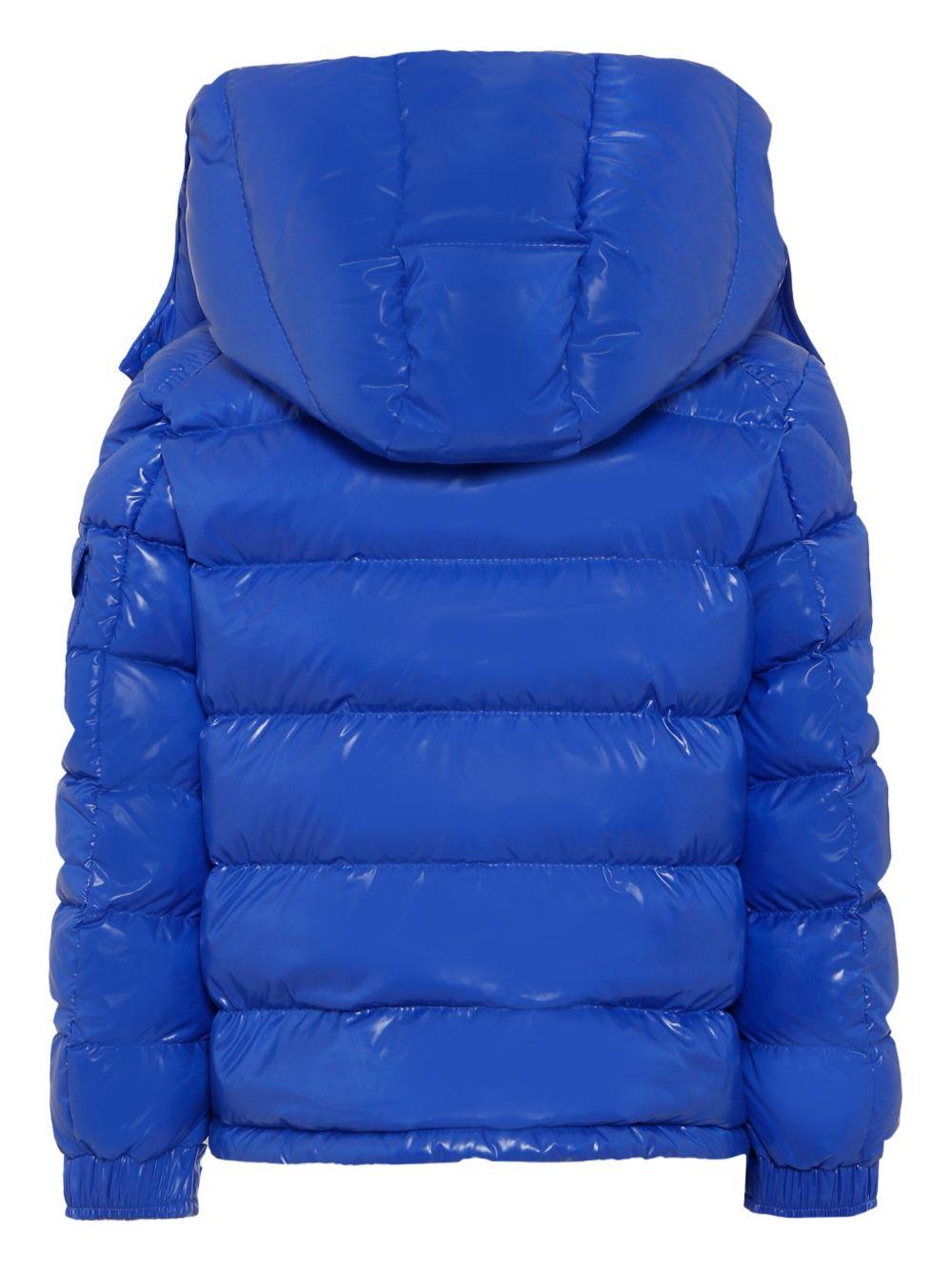 Giubbotto blu lucida per bambino 9541A1252068950 74J Moncler Kids 