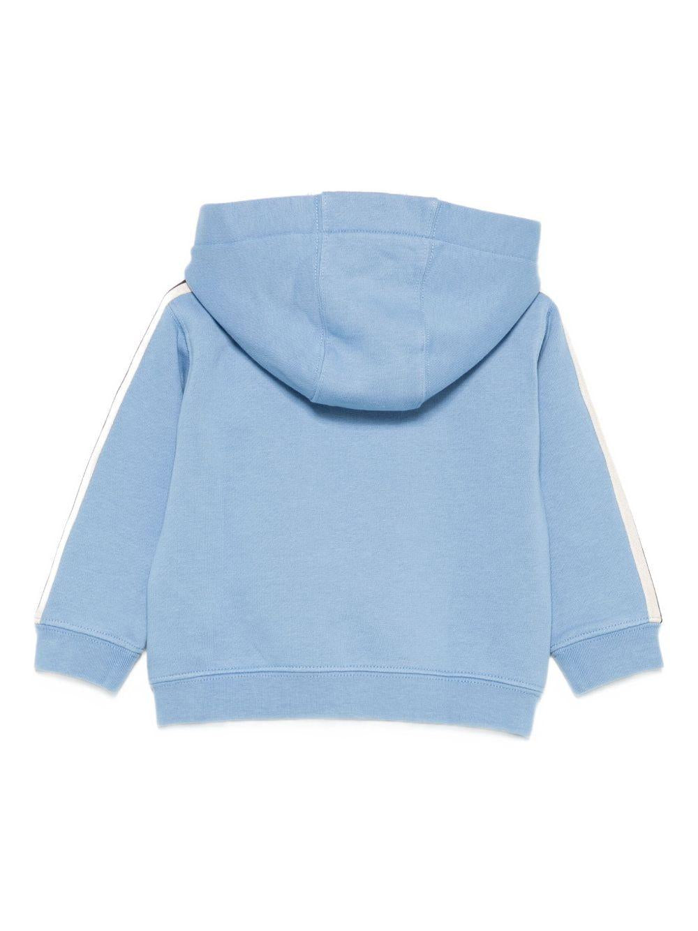 Felpa blu polvere per neonato PB3X003F25FLE001 4203 Palm Angels Kids 