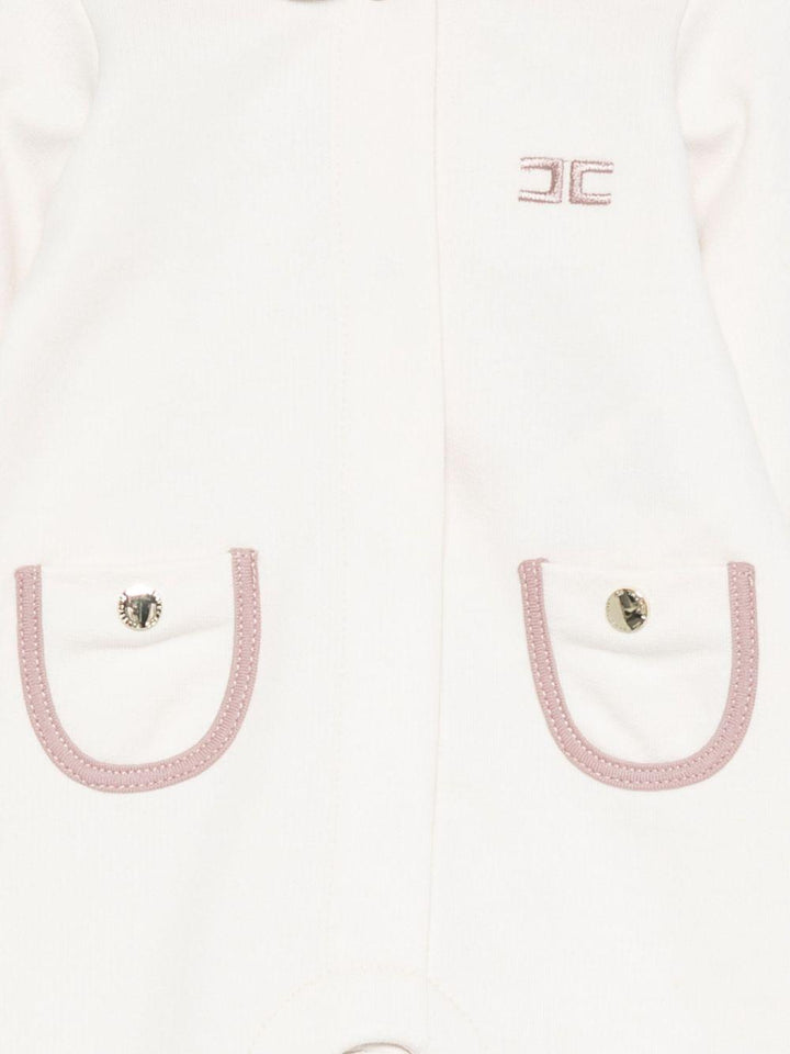 Tutina bianca per neonata ENTU1430FF002 D849 Elisabetta Franchi Kids 