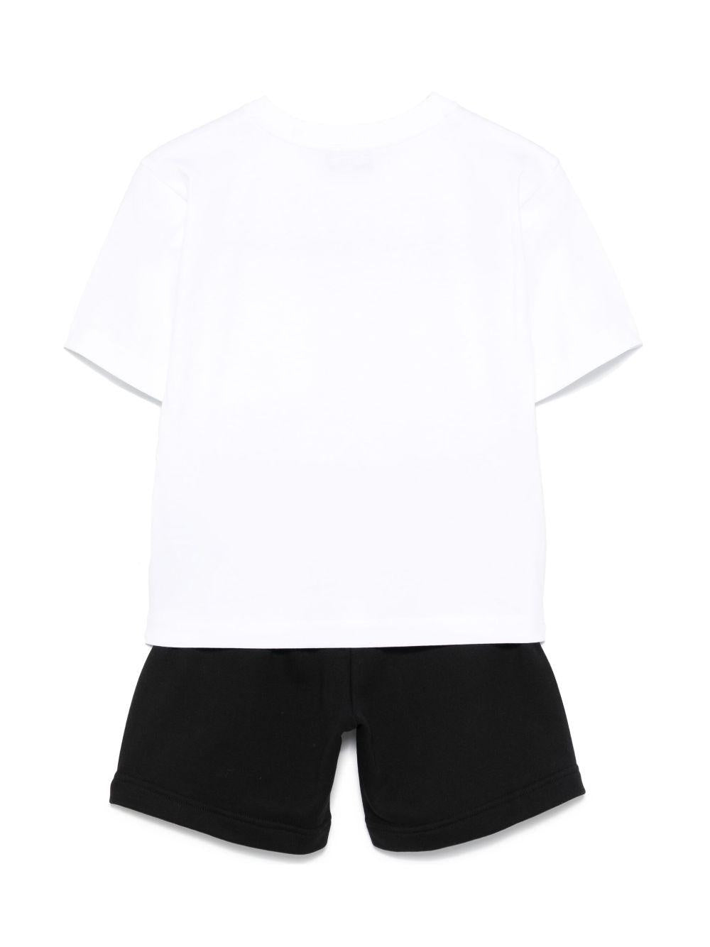 Completo sportivo bianco/nero per bambino
