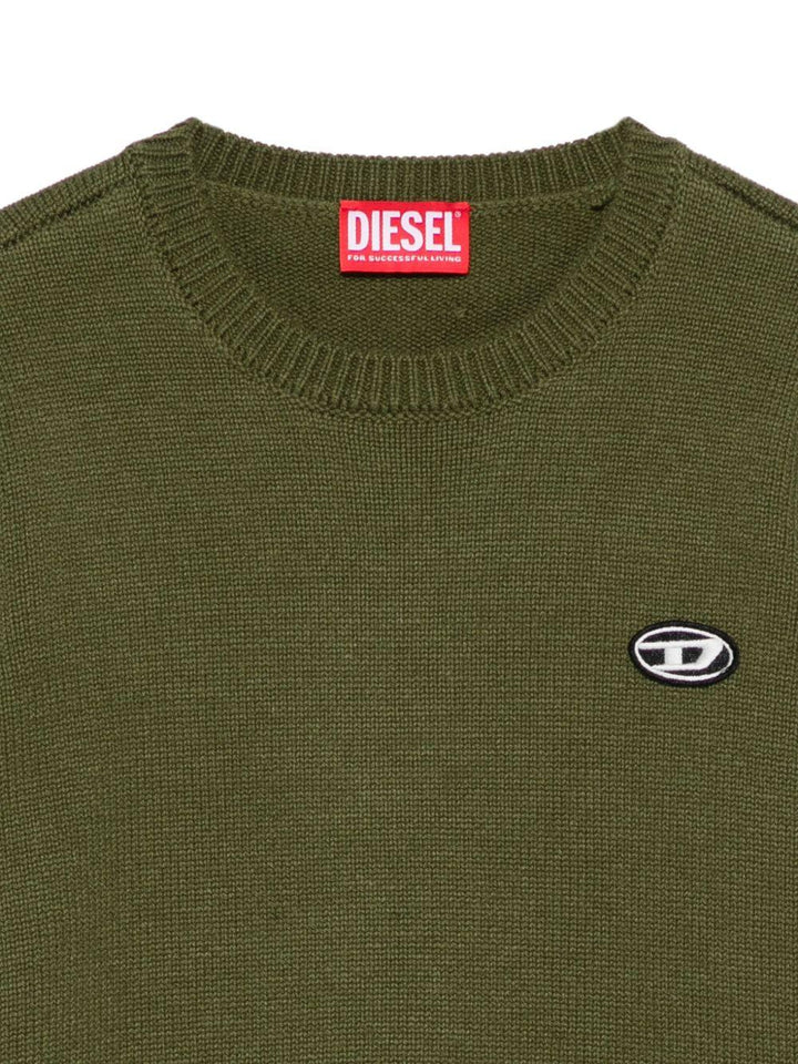Maglione verde oliva per bambino J02430KYAYX K513 Diesel Kids 