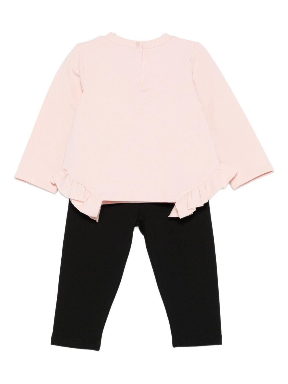 Completo rosa/nero per neonata HF5038F0724 B3482 Liu Jo 