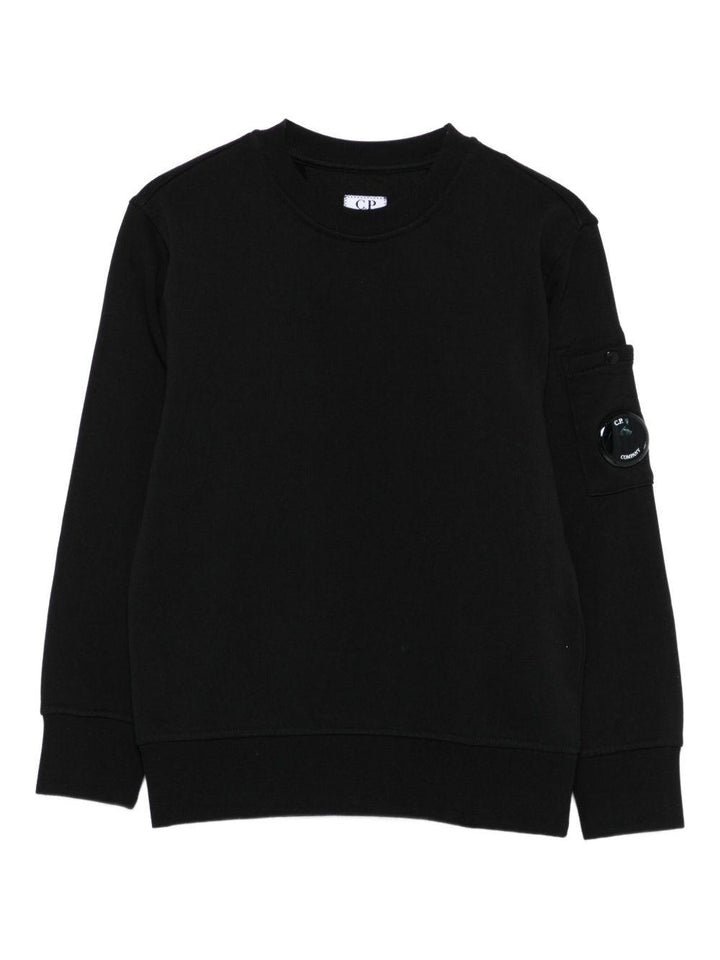 Felpa nera per bambino CMF00XLCA76 60100 C.P Company Kids 