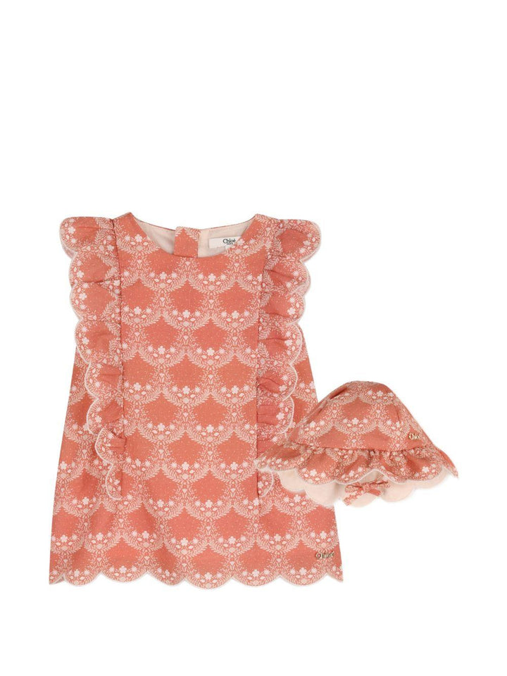 Abito rosa per neonata C20932 45U Chloe 