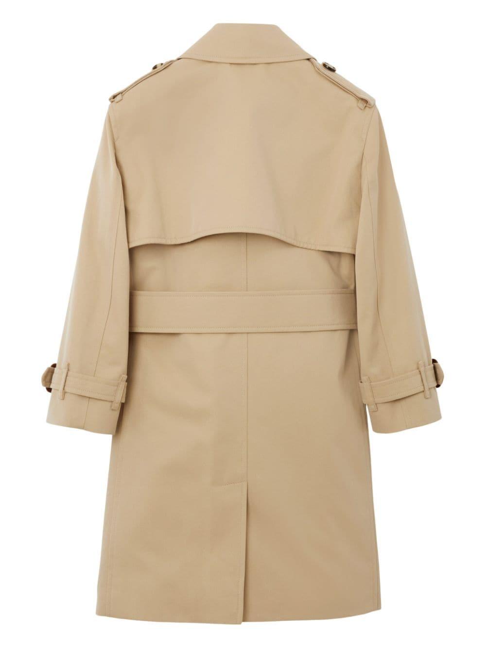 Trench per bambina in cotone miele 8069449 A1366 Burberry Kids 