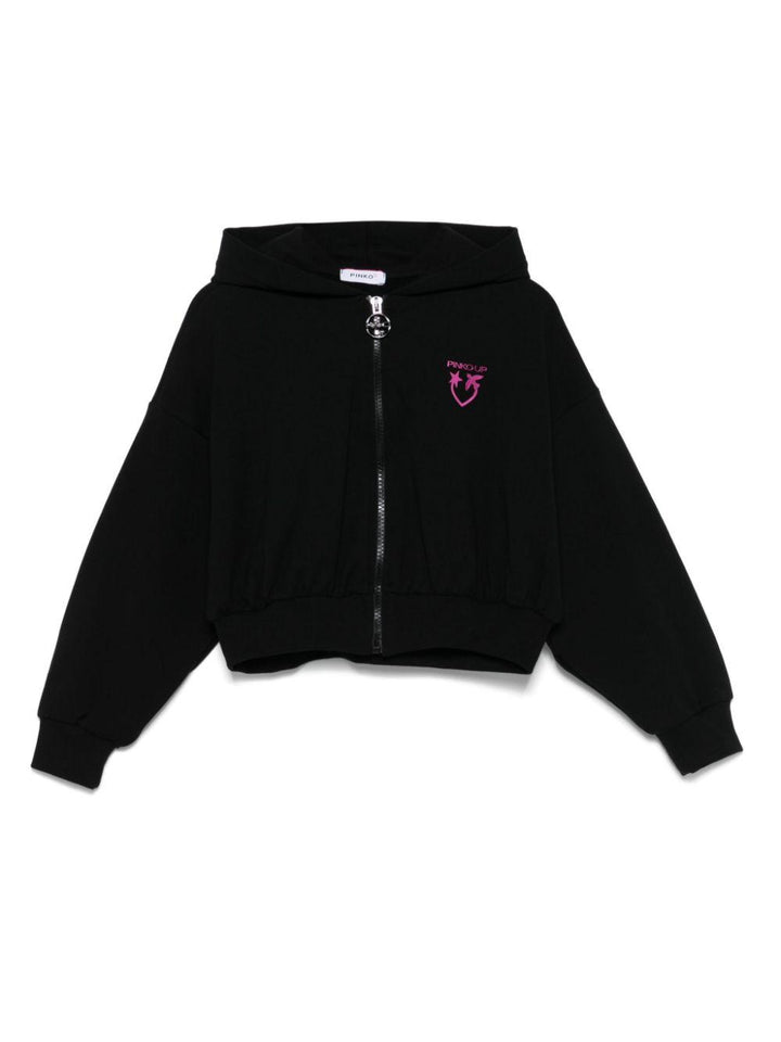 Black sweatshirt for girls with logo