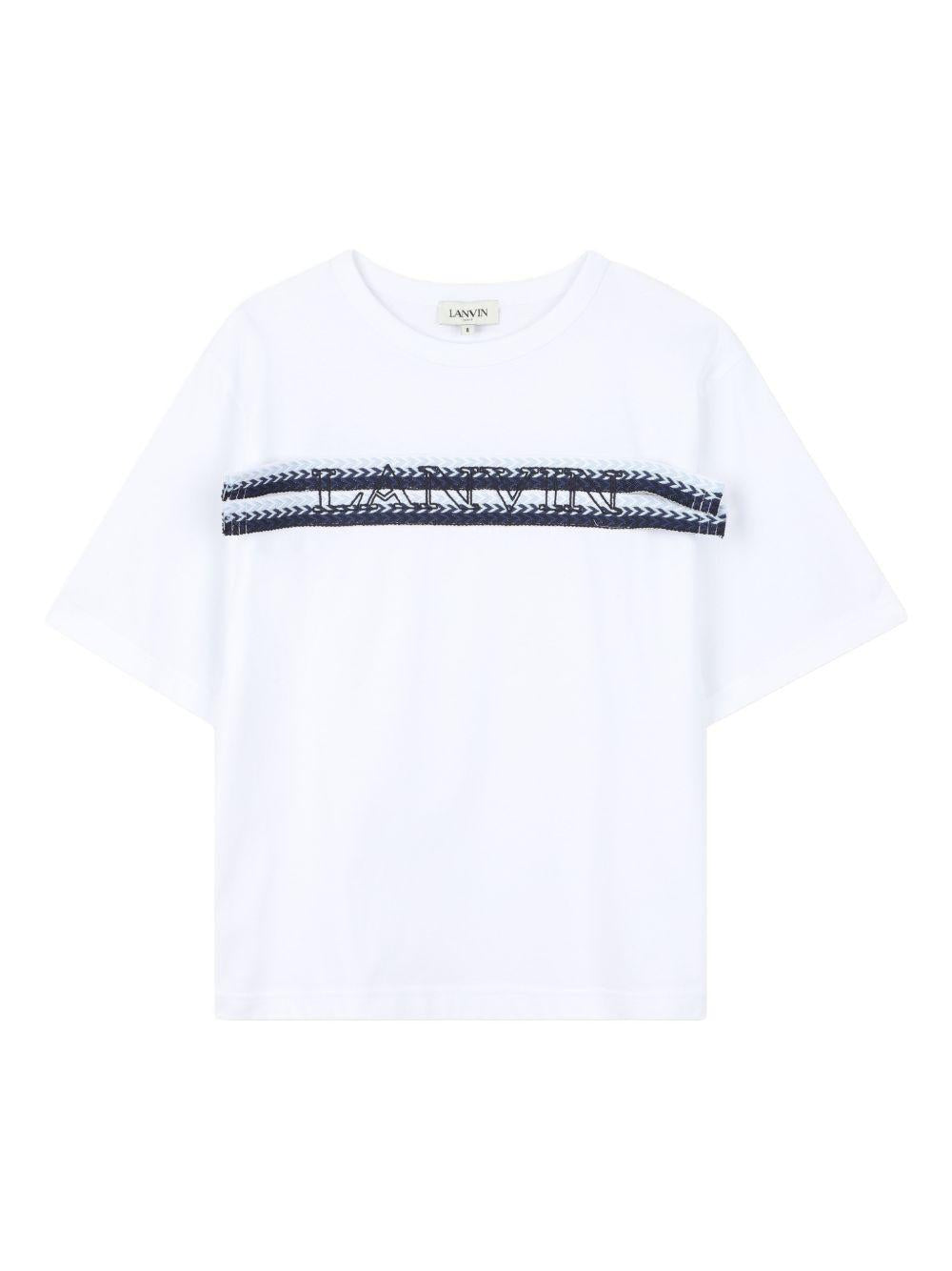 T-shirt bianca per bambino N30362 N48 Lanvin Enfant 