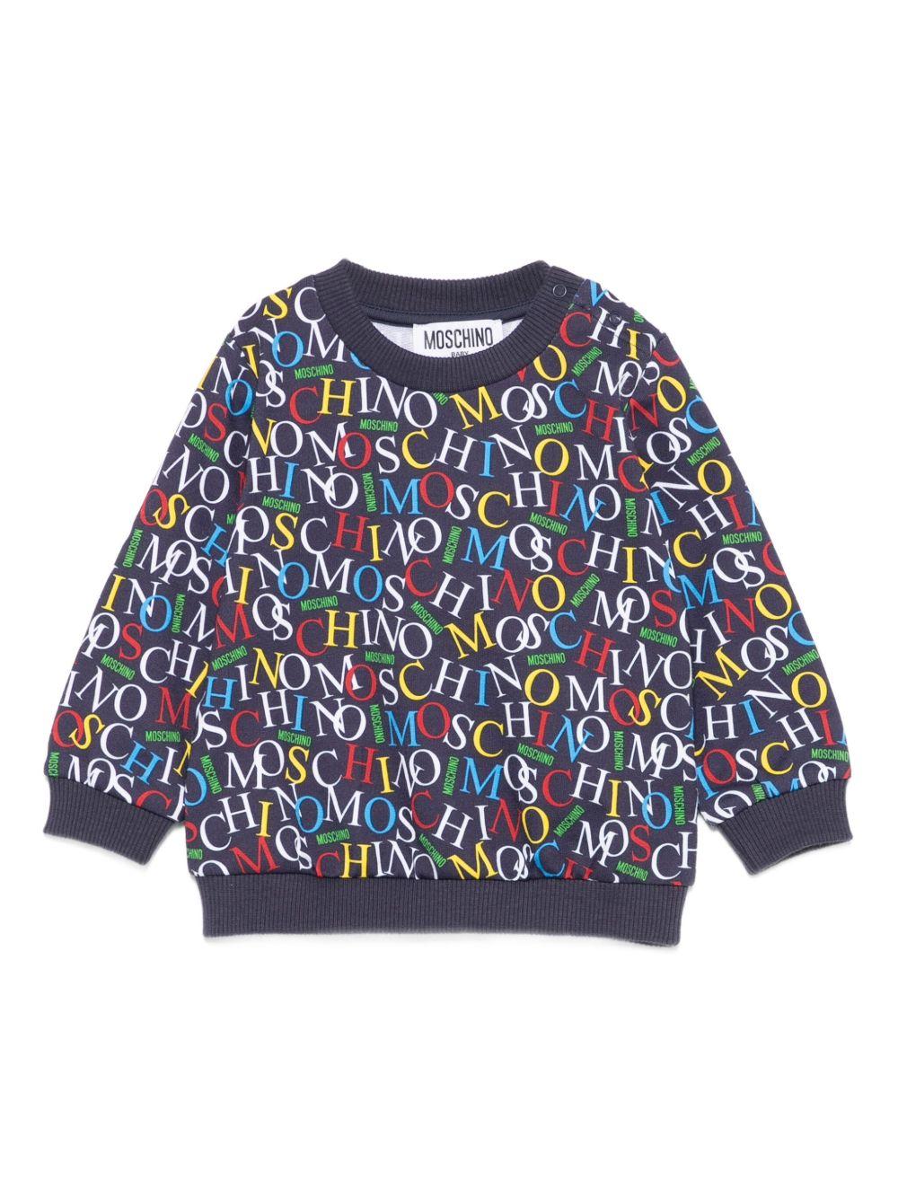 Felpa blu navy per neonato MUF060LCB66 84804 Moschino Kids 
