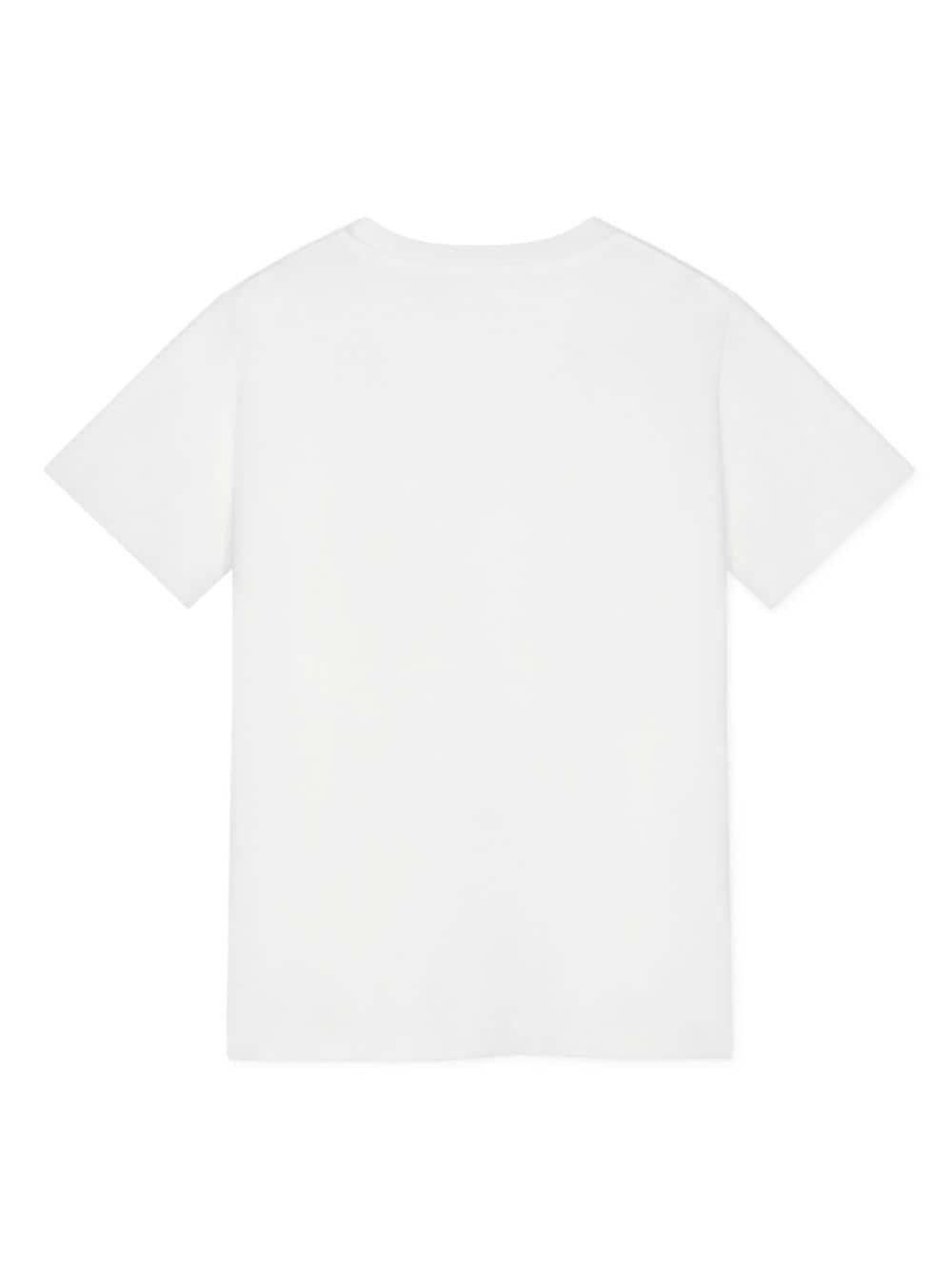 T-shirt per bambina in cotone bianca 10002391A11718 2W270 Versace Kids 