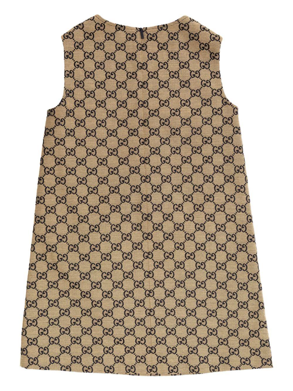 Abito beige/blu per bambina 828472XWA2M 9118 Gucci Kids 