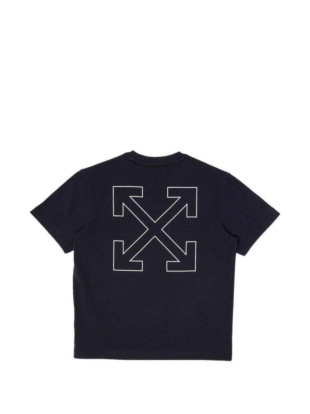 T-shirts bianca/nera per bambino OB2B001S26JER001 9060 Off White Kids 