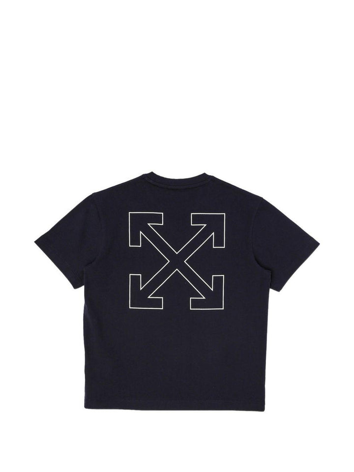 T-shirts bianca/nera per bambino OB2B001S26JER001 9060 Off White Kids 