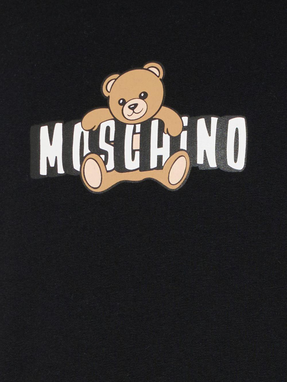 Felpa nera per bambino HUF09ULCA19 60100 Moschino Kids 