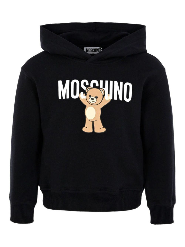 Felpa nera per bambino HUF09FLCA40 60100 Moschino Kids 