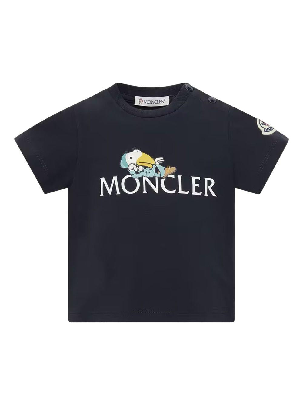 T-shirt blu navy per neonato 9518C0000489AUM 778 Moncler Kids 